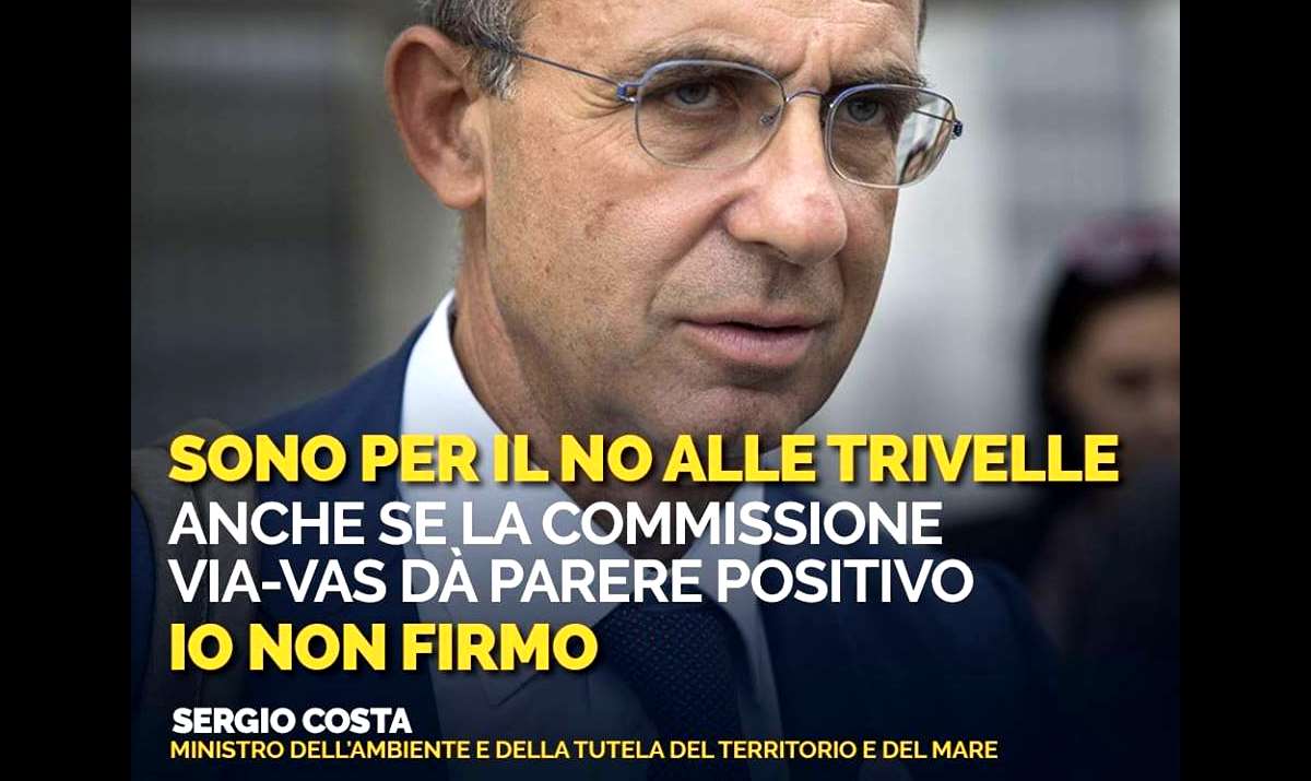 Il no alle trivelle del ministro Costa crea tensioni nel Governo tra Lega e 5 Stelle