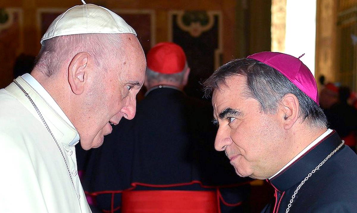 Il Papa ha celebrato la messa del giovedì santo dal cardinale Becciu