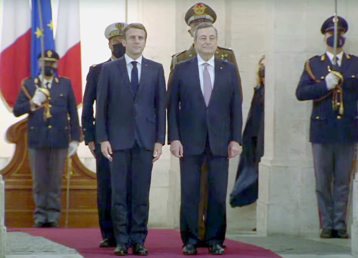 Macron in Italia per la firma del Trattato del Quirinale