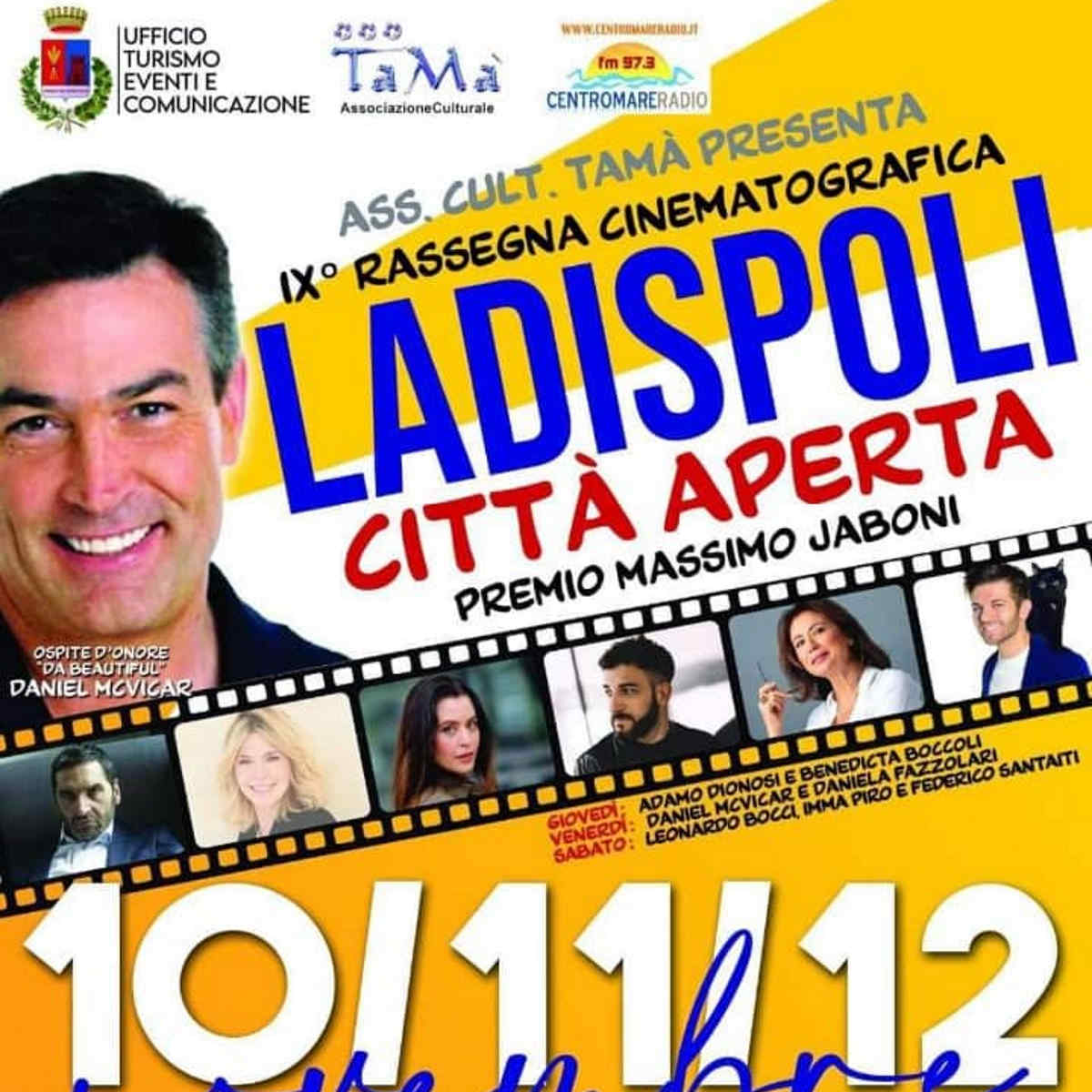 Al via la nona edizione della rassegna cinematografica “Ladispoli Città Aperta” Premio Massimo Jaboni in collaborazione con il comune di Ladispoli