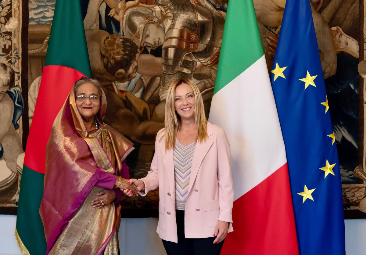 PALAZZO CHIGI - Meloni riceve il primo Ministro del Bangladesh. Sottoscritto il programma esecutivo di collaborazione