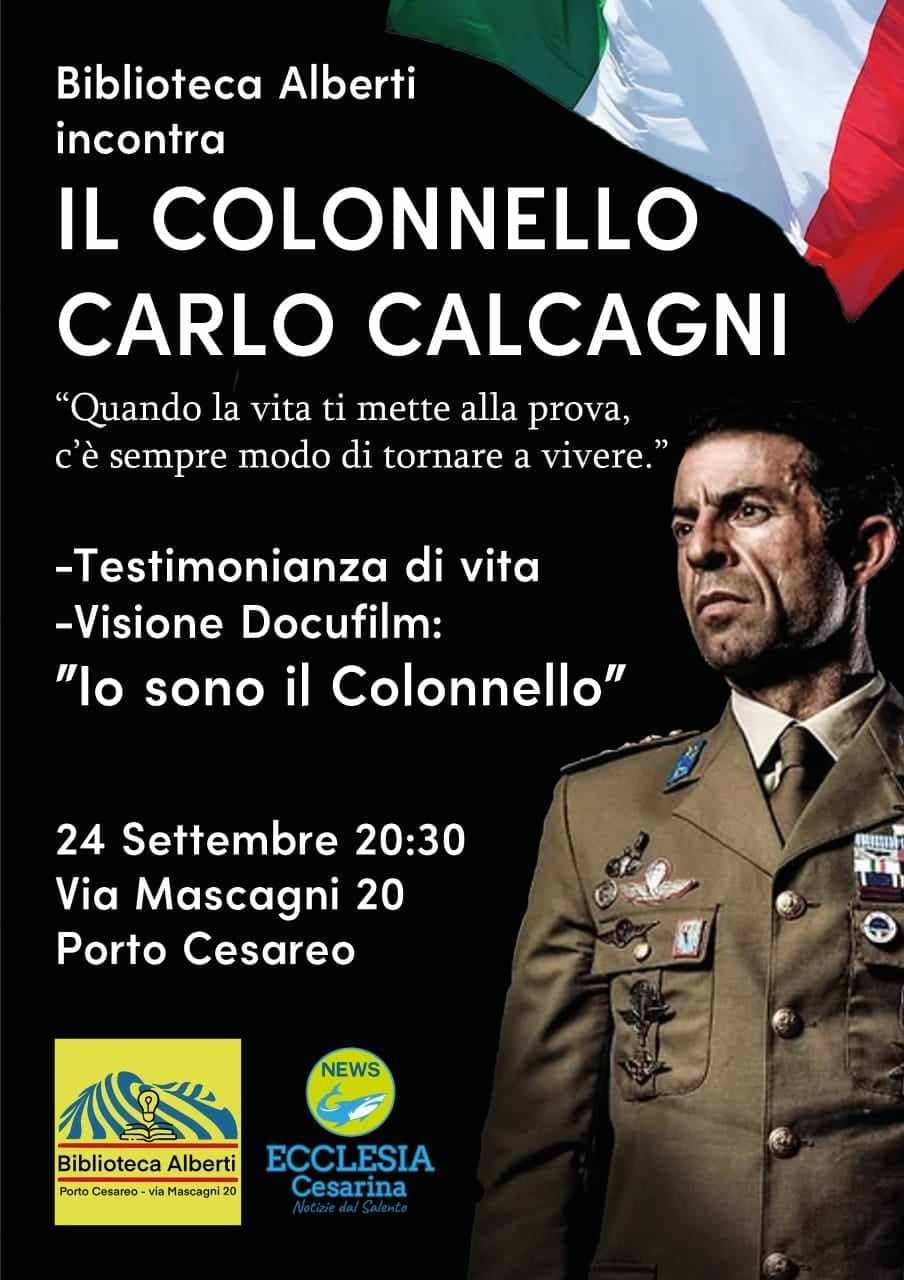 Il Colonnello Calcagni, straordinario esempio di vita, ospite in Biblioteca Alberti domenica 24 settembre