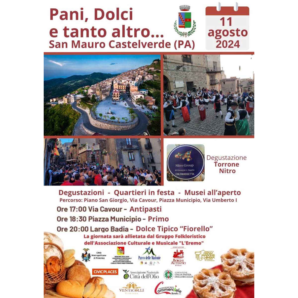 Degustazione per le vie di San Mauro Castelverde, domenica l’appuntamento con “Pani, Dolci e tanto altro…”