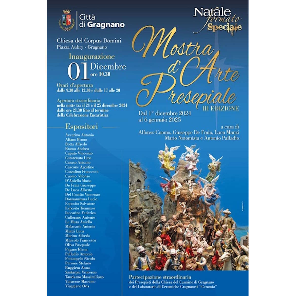 Gragnano dà il via al Natale con la III edizione della Mostra d’Arte Presepiale