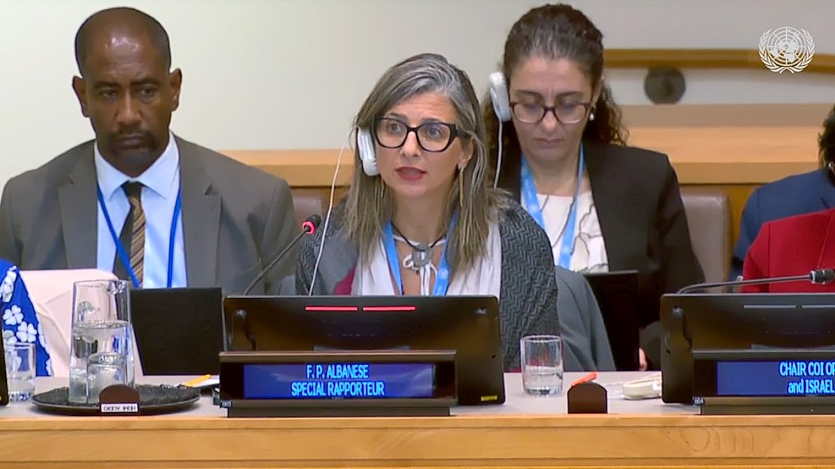 Francesca Albanese: Un genocidio e una catastrofe umanitaria provocata dall'uomo si stanno svolgendo davanti a noi...