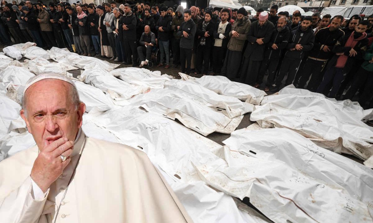 Francesco si chiede se quello in atto a Gaza possa esser considerato un genocidio: un Papa senza vergogna!