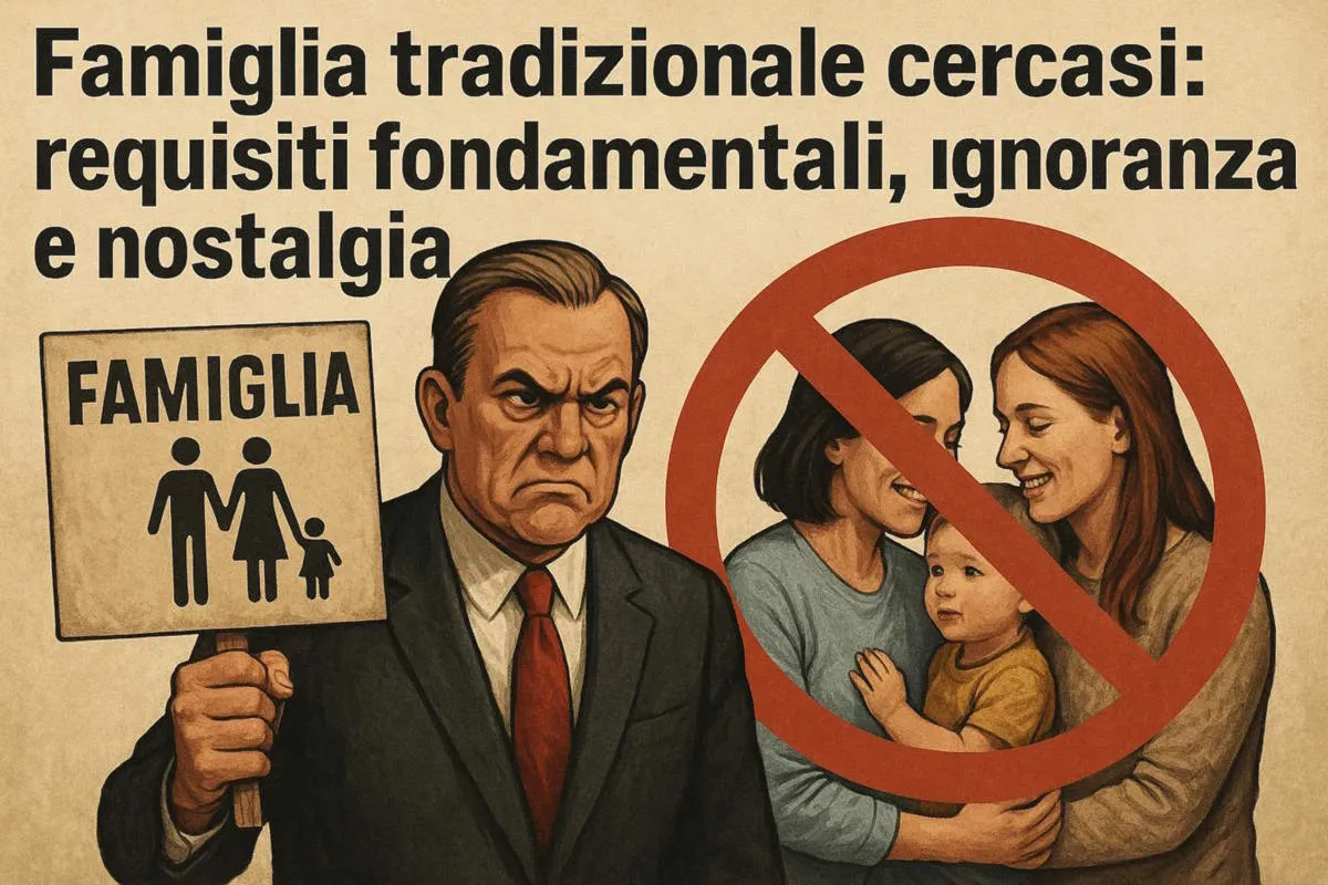 Famiglia tradizionale cercasi: requisiti fondamentali, ignoranza e nostalgia