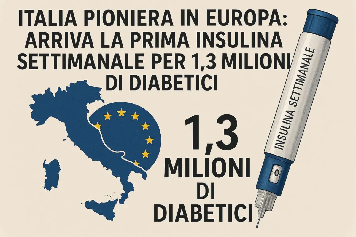 Italia pioniera in Europa: arriva la prima insulina settimanale per 1,3 milioni di diabetici