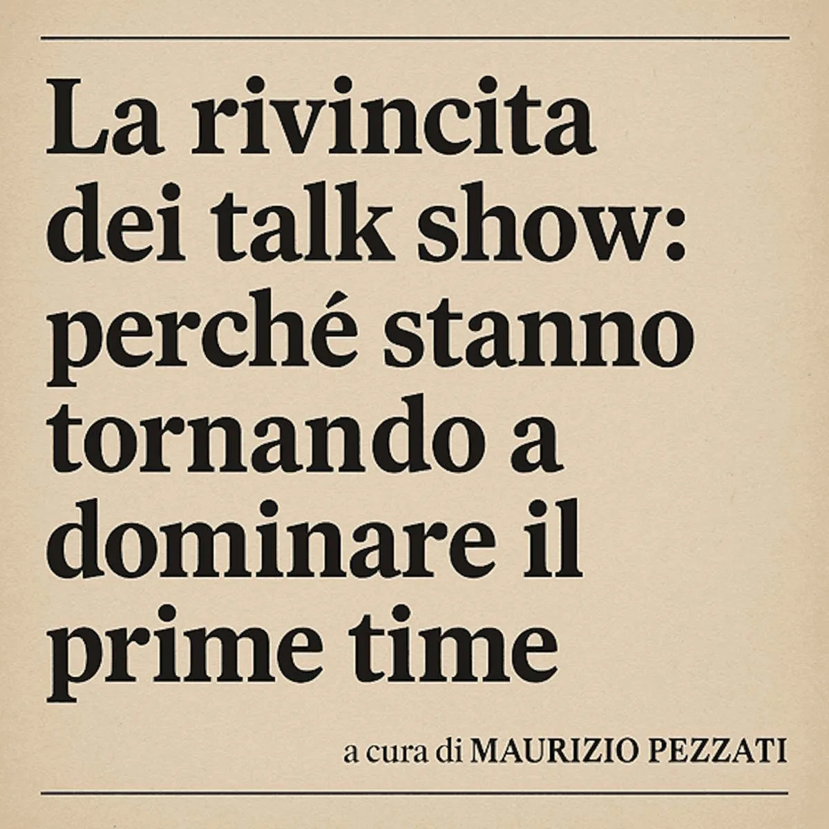 La rivincita dei talk show: perché stanno tornando a dominare il prime time