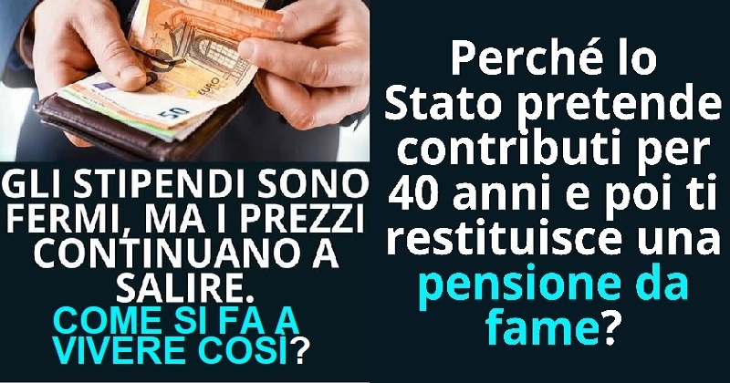 Stipendi da fame e pensioni sempre più povere e lontane: il silenzio colpevole della politica