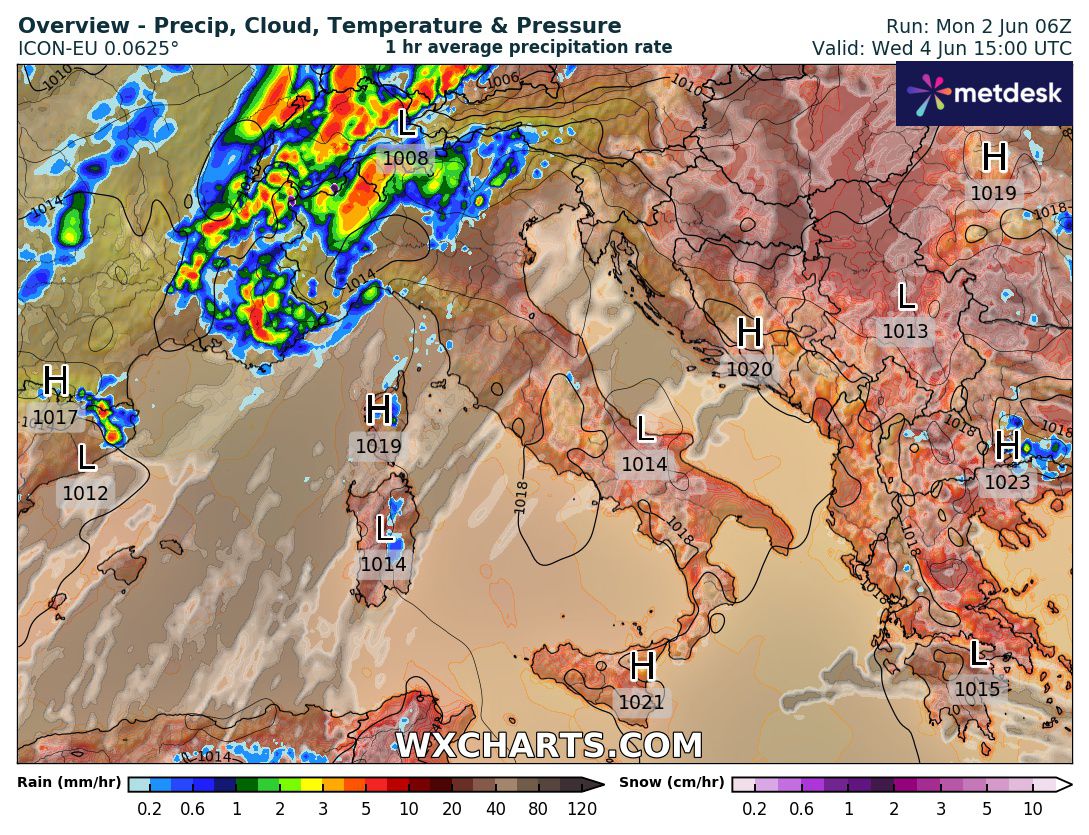 Italia tra caldo estivo e temporali: il meteo del 3 e 4 giugno