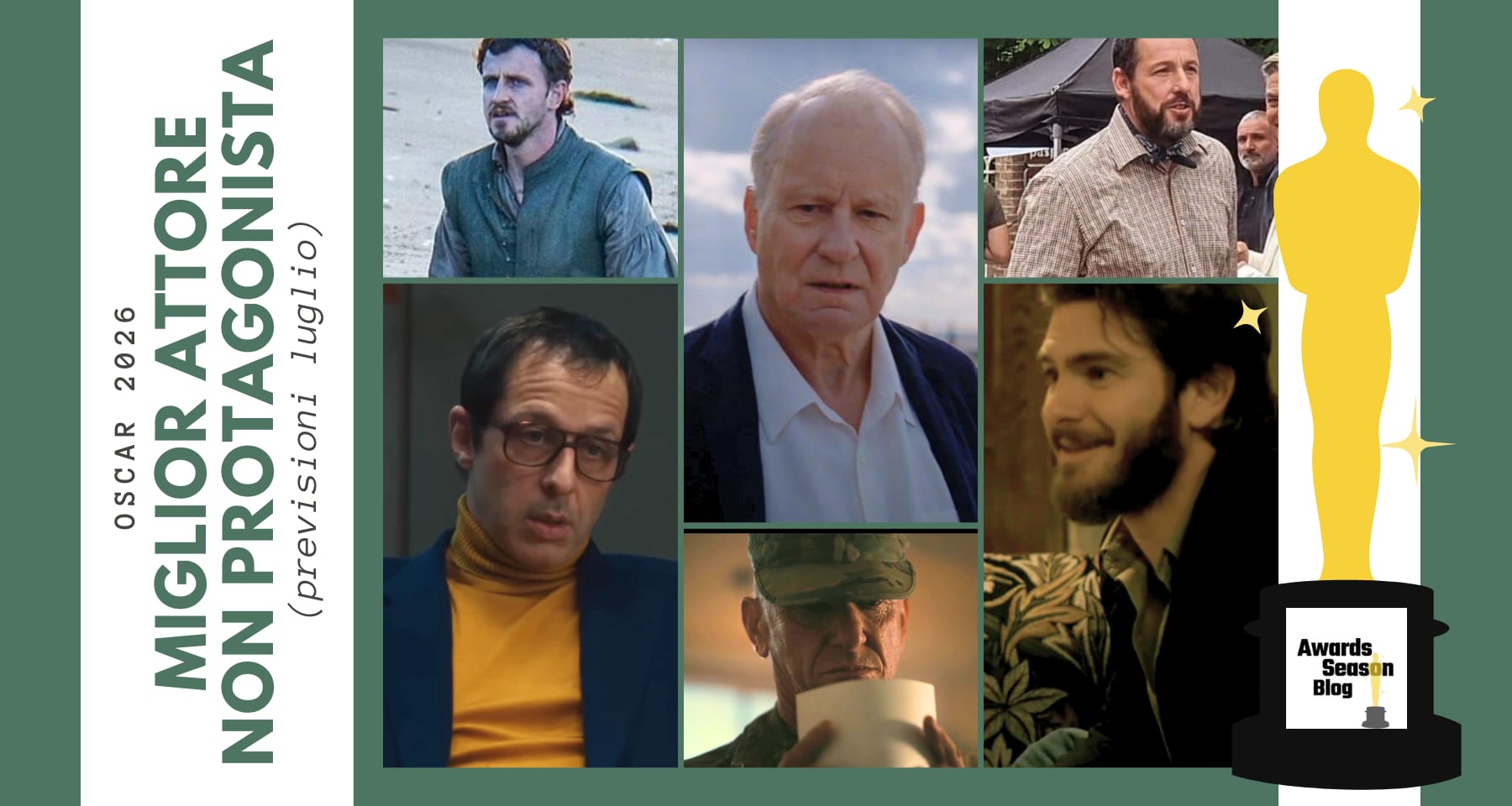 Oscar 2026: Prime indicazioni per la corsa al Miglior Attore non protagonista