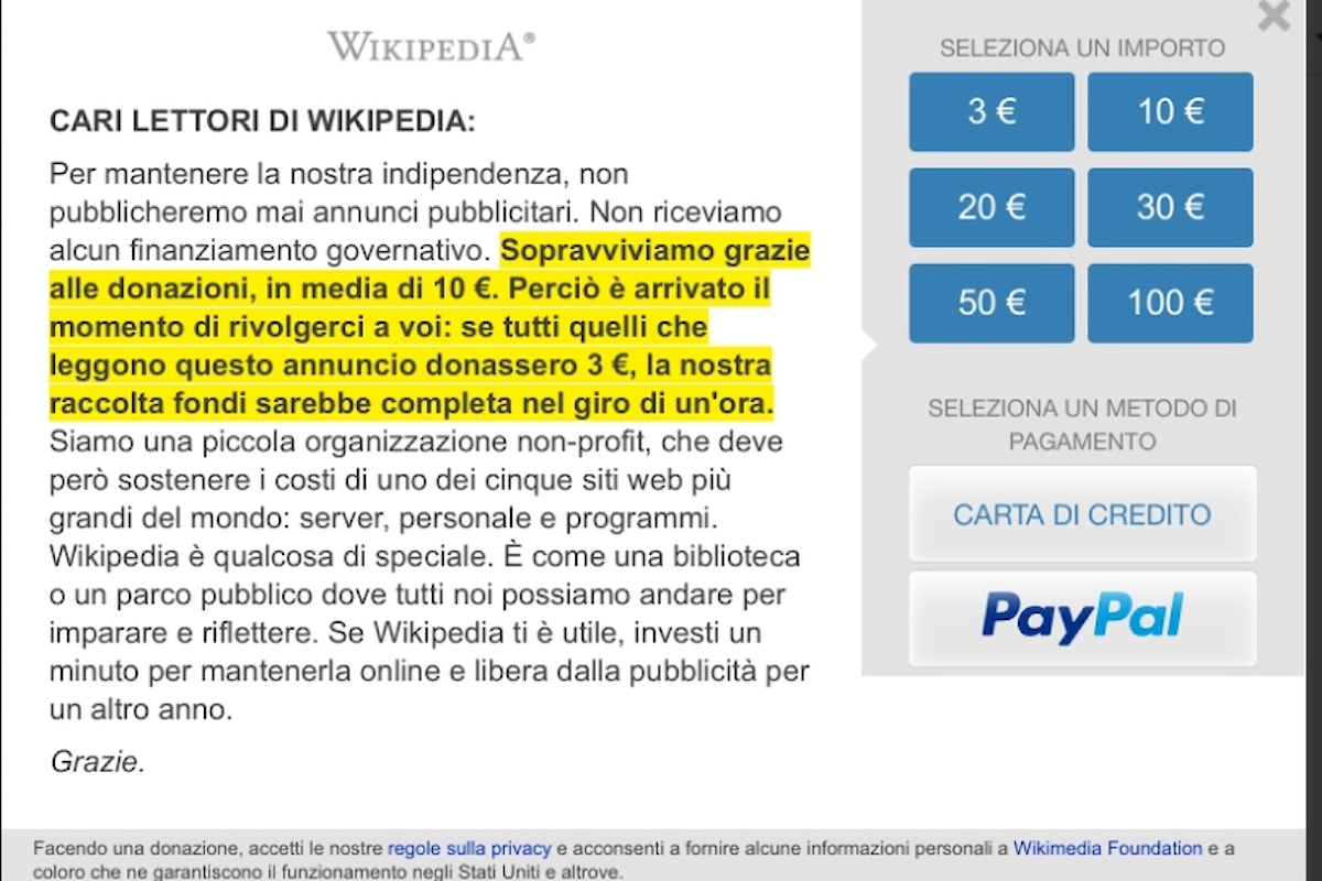 Ecco come wikipedia si mangia i soldi delle donazioni