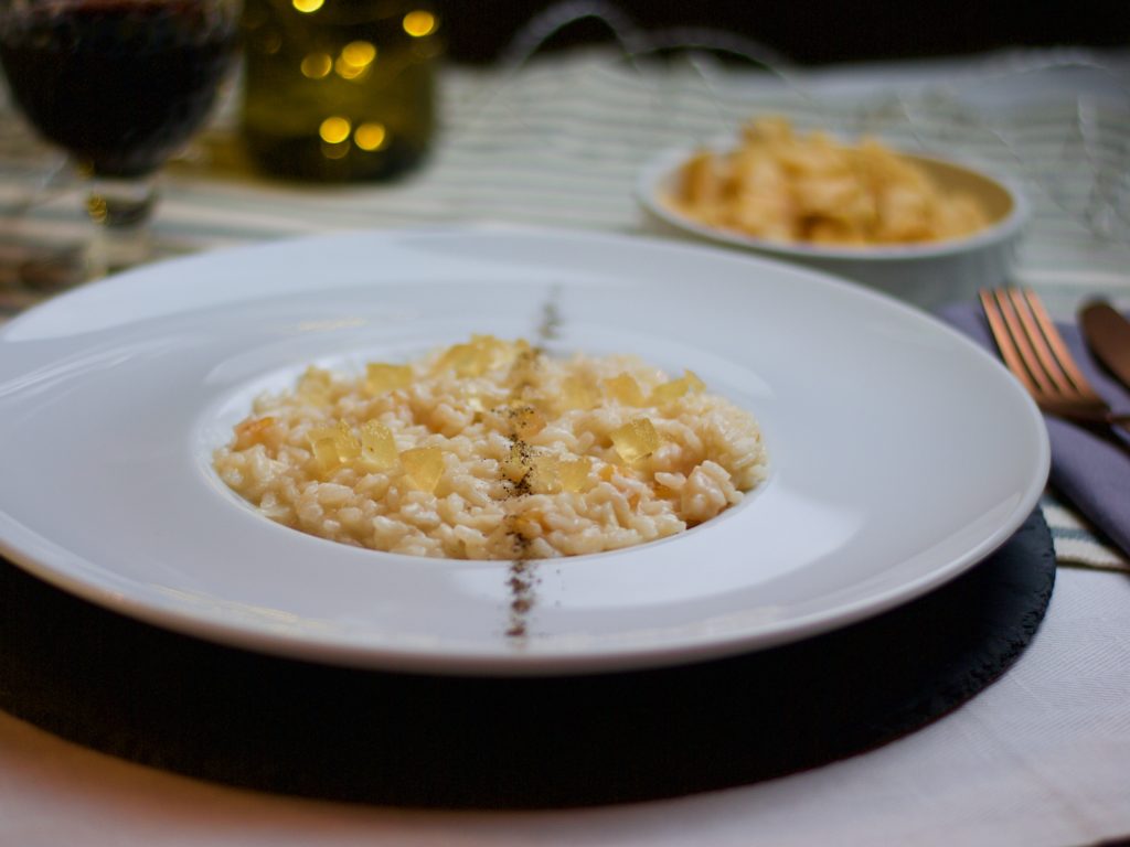 Risotto alle croste di Parmigiano e mostarda