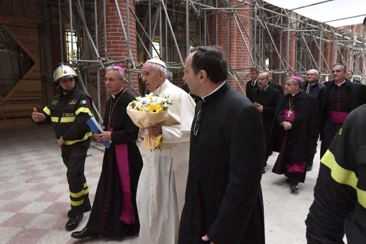 Papa Francesco a Carpi in visita pastorale alla popolazione colpita dal sisma del 2012
