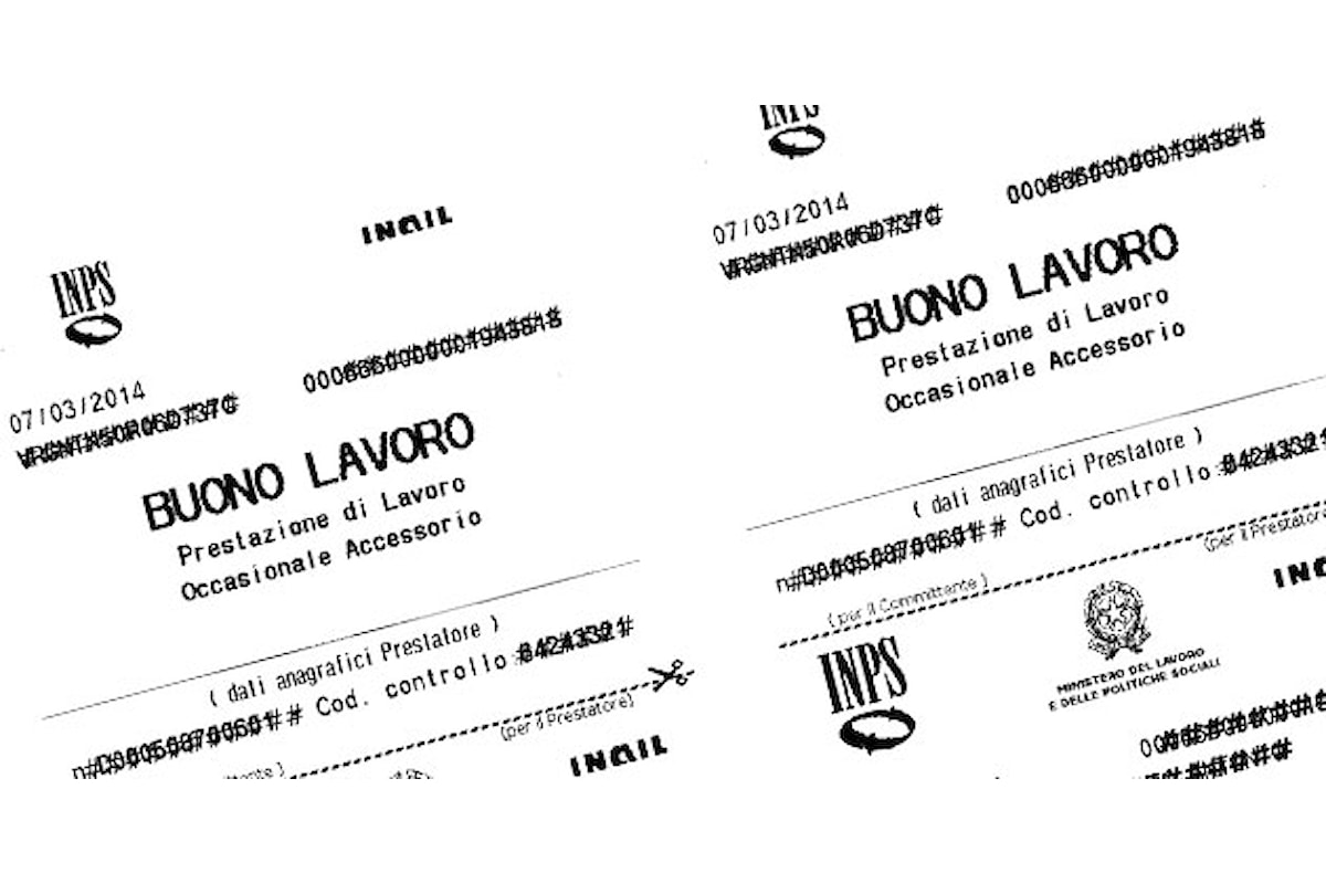 Anche i Politici dovrebbero riscuotere tramite, Voucher