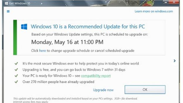 Dopo lamentele degli utenti, Microsoft cambia l'interfaccia per l'update a Windows 10